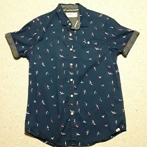Button down bird shirt
